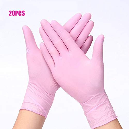 100pcs Rose Red Guantes no Reutilizables Negro/Blanco/Azul Guantes para el hogar XS Rosa 20pcs