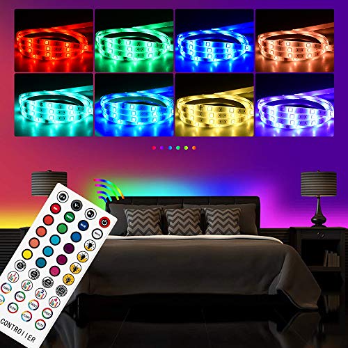 10M Tiras LED RGB 5050,COOLAPA 300 LEDs Tira LED de Luces Kit con Control Remoto IR de 40 Teclas, Adaptador de Alimentación 12V 3A,Luces Decorativas Habitacion,Decoración de Casa,Jardín, Fiesta
