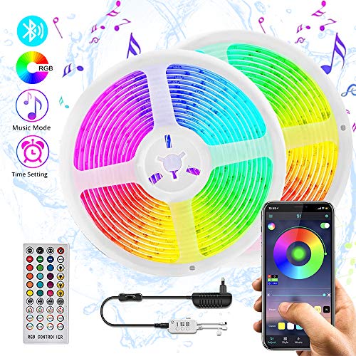 10M Tiras LED RGB 5050,COOLAPA 300 LEDs Tira LED de Luces Kit con Control Remoto IR de 40 Teclas, Adaptador de Alimentación 12V 3A,Luces Decorativas Habitacion,Decoración de Casa,Jardín, Fiesta