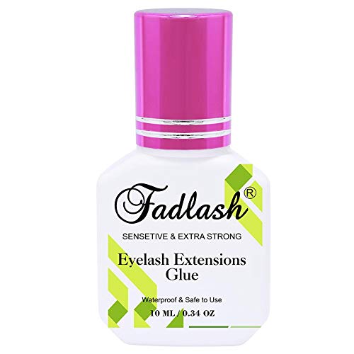 10ml pegamento de extensión de pestañas, 1-1.5 s de Secado Rápido Pegamento Extensión Pestañas, extra Fuerte Ojos Sensibles Retención Adhesivo Flexible Semipermanente 5-6 Semanas