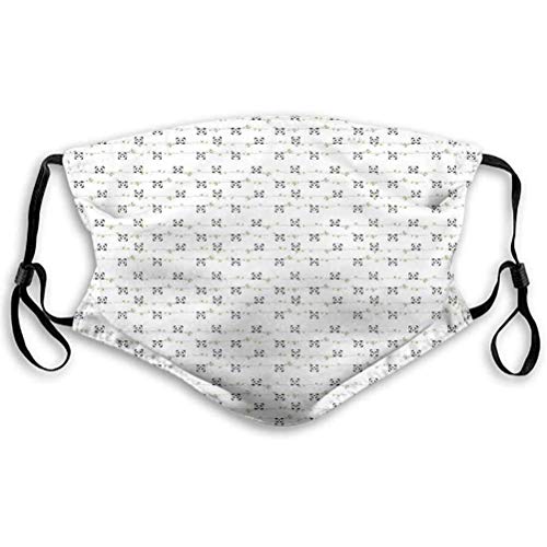 10PCS Adjustable Earband Reusable Half Face,Horizontally Aligned Bamboo,for Women Men Face Scarf