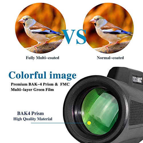 10x42 Monocular Compacto, telescopio a Prueba de Agua de Alta Potencia con Adaptador de fotografía para la observación de Aves, Senderismo, Acampada, Turismo, Viajes, Concierto