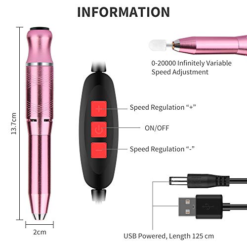 11 en 1 Kit Manicura Eléctrico Torno Para Uñas para Mujer Máquina de uñas eléctrica Profesionales Máquina Para Hogar y Salón, Un Regalo para Mujer