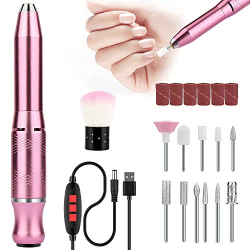 11 en 1 Kit Manicura Eléctrico Torno Para Uñas para Mujer Máquina de uñas eléctrica Profesionales Máquina Para Hogar y Salón, Un Regalo para Mujer