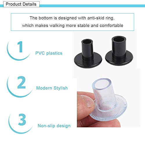 12 Pairs Tapones de Tacón Protectores Tacones, Mnioky Fundas de reparación de Tacones para Mujeres,Heel Protectors para Bodas, Carreras Protección contra Césped, Grava, (S, M, L)