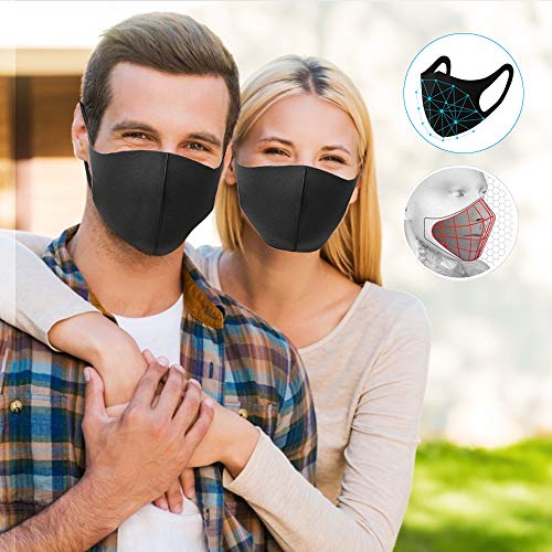 12 pieza Reutilizable Lavable, ajustable, negro, adulto Cómodamente