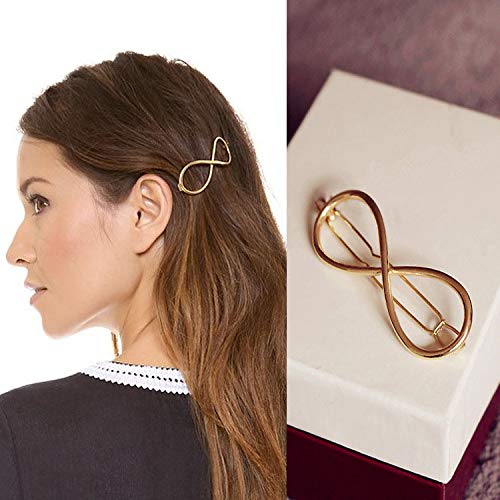 12 piezas Pinzas para el Pelo de Metal, Oro plata hueco geométrico Metal horquilla pelo Clip abrazaderas, Horquillas para el Pelo Pinzas para Mujeres y Chicas