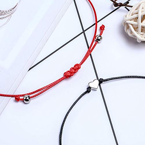 12 Piezas Pulsera de Relación Pulsera de Pareo de Larga Distancia para Amigos Pareja