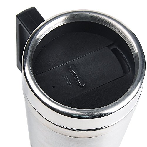 12 V coche eléctrico de acero inoxidable taza taza de café aplicables a la ebullición agua caliente café, leche, hervir huevos y té