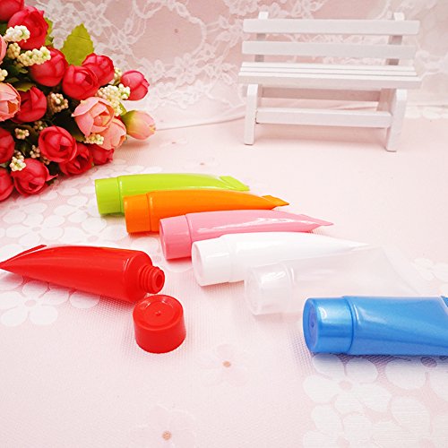 12pcs 5 ml/10 ml Empty Rellenable Plástico Viajes Embalaje muestra suave tubos botella Container Caso para GE de ducha champú limpiador facial emulsión