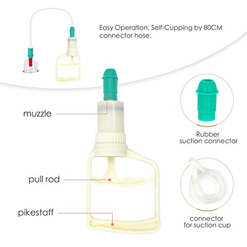 12x ventosas ,Set Ventosa Cupping Terapia Chinas por ZHOUZEKAI@, Medicina Curacion Tratamiento Caseras para Celulitis, Dolor de Espalda, Facial,Adelgazar, Pies,Estomago,Bajar de Peso