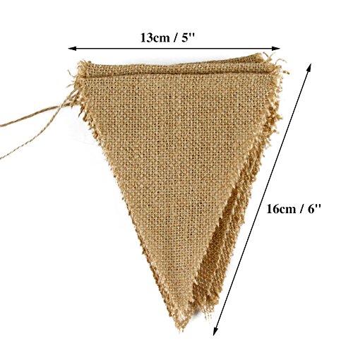 13pcs Guirnalda de Banderas Banderines Arpillera, Decoración para Bodas, Fiestas y Bautismo