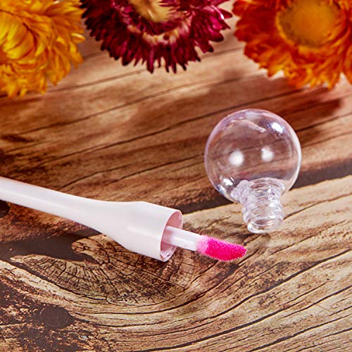 15 Piezas Tubos de Brillo Labial Vacíos Contenedores de Bálsamo Labial de Pástico con Forma de Caramelo Piruleta Bombilla Divertida Mini Botellas de Aceite de Labios Recargables para Mujer Niña
