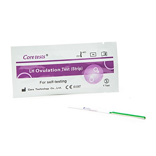 15 Test de ovulación (LH) Core Tests 25 mlU/ml - Fácil lectura: 3 mm de ancho - Fertilidad femenina -