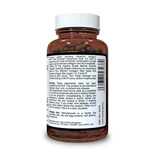 1500 mg en 180 tabletas, 1200 mg de colágeno y 300 mg de ácido hialurónico por tableta, (Suministro para 3 meses), (UCHL3)