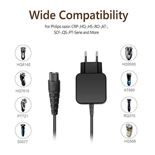 15V 400ma Adaptador de Corriente Cargador Afeitadora para Philips Series 5000 3000 7000 bt5206 hq7300 9000 Maquina de Afeitar PT860/1 HQ8 HQ9 afeitadora eléctrica Philips PT920 PT720 HQ8505 PT927