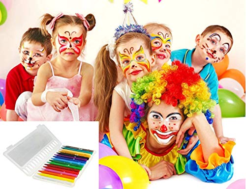 16 colores niños adulto disfraces pintura corporal pintura aceite maquillaje Halloween maquillaje pintura para pintar cara pintura aceite cepillos pinceles pintura seguro no tóxico