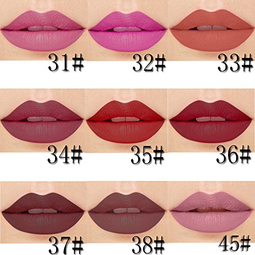 18 Colores Profesional Mate Pintalabios de Maquillaje Larga Duracion para Niñas por ESAILQ