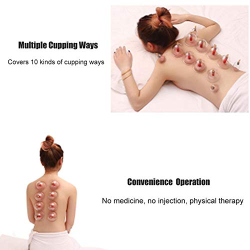 18 Piezas de Ahuecamiento, Ventosas de Chinas Tratamiento Ventosas Masaje Cupping Set Ventosas de Vacío para el Alivio de Dolores Musculares