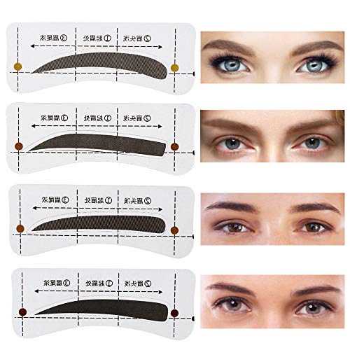 192 pares Pegatinas Cejas Pegatina Tarjeta de Cejas Plantilla Cejas, Moldes de Cejas para Dar Forma a las Cejas para Chicas y Mujeres (12 Estilos)