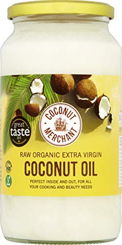 1L x2 Aceite de coco orgánico Coconut Merchant | Aceite Virgen Extra, Crudo, prensado en frío, sin refinar |Producido de forma ética, Vegano, Dieta Keto y 100% Natural |Para el pelo, la piel y Cocina