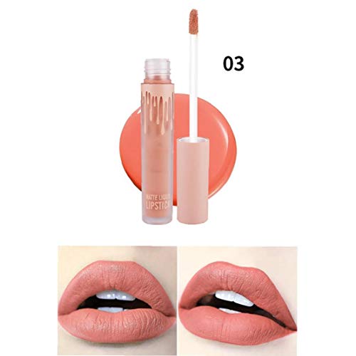 1pack Barra De Labios Mate Set 4 Colores a Prueba De Agua Y Dura Más Tiempo Líquido Barras De Labios Antiadherente Copa Brillo De Labios Hidratante Atractivo Barra De Labios De Artículos De Tocador