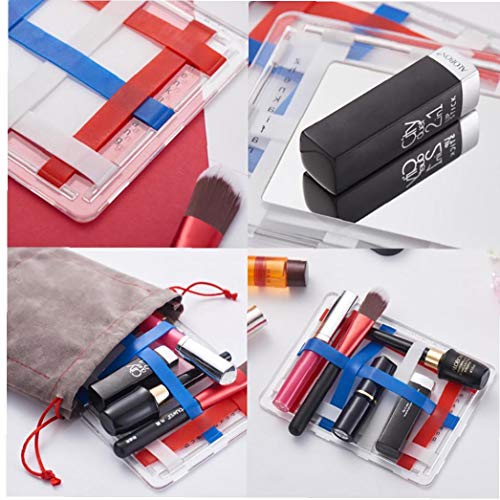 1pack Maquillaje Transparente Junta De Cosméticos De Almacenamiento Organizador De Acrílico Con El Espejo Mágico Con Asas De La Bolsa Del Recorrido Portátiles Organizador Rápida Bolsas (gris Bolsa De