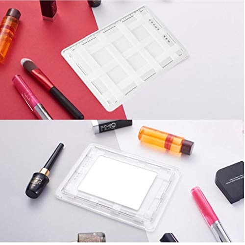 1pack Maquillaje Transparente Junta De Cosméticos De Almacenamiento Organizador De Acrílico Con El Espejo Mágico Con Asas De La Bolsa Del Recorrido Portátiles Organizador Rápida Bolsas (gris Bolsa De