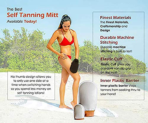 1pc Manopla de bronceado profesional de calidad aplicador de manopla de bronceado a menos que bronceado para aplicar autopancarta