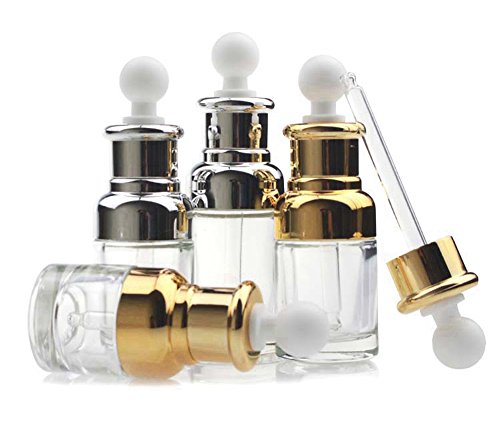 1pcs 30 ml/50 ml cuentagotas botella de aceite esencial de cristal transparente vacía de escala, rellenable, Elite líquido cosméticos Jar Pot Container Vial De Botellas con cristal pipeta cuentagotas