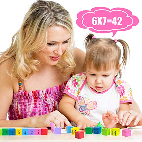 1x1 para Niños Primaria, ábaco de Madera, Juego Tablas de Multiplicar, Tablas Multiplicar, Base 10 Matemáticas, Juegos Matematicos, Dados de Colores, Juguetes Educativos