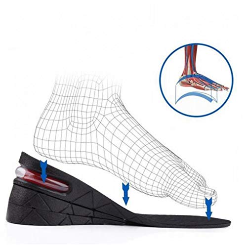 2-Capa 1.97inch / 5 Cm Elevación De La Plantilla Aumento De La Altura De La Plantilla del Zapato del Cojín del Amortiguador De Aire De Elevación De Zapatos para Hombres De Las Mujeres