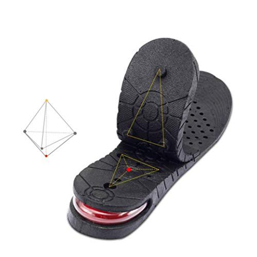 2-Capa 1.97inch / 5 Cm Elevación De La Plantilla Aumento De La Altura De La Plantilla del Zapato del Cojín del Amortiguador De Aire De Elevación De Zapatos para Hombres De Las Mujeres