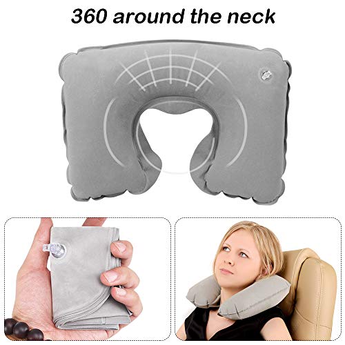 2 Paquete de Reposapiés Portátil, Accesorios de Viaje de Altura Ajustable de Viaje YuCool Reposapiés para Avión Tren de Oficina de Viaje Autobús-Negro