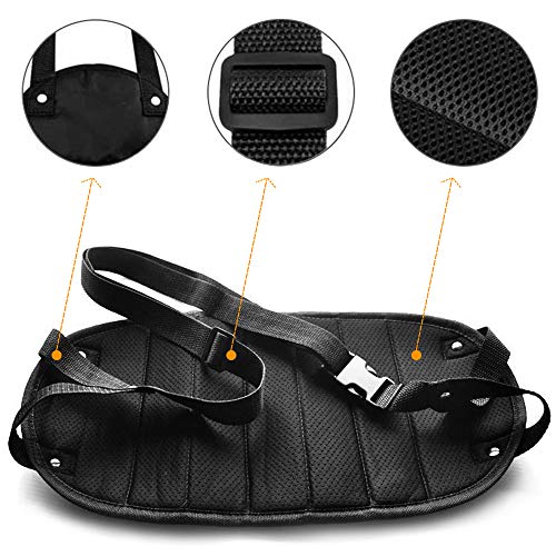 2 Paquete de Reposapiés Portátil, Accesorios de Viaje de Altura Ajustable de Viaje YuCool Reposapiés para Avión Tren de Oficina de Viaje Autobús-Negro
