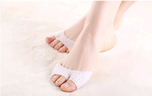 2 pares de almohadillas de pie para cojines de metatarsianos alivio del dolor. Almohadilla de soporte de pies de gel de silicona para el neuroma de Morton, fascitis plantar y metatarsalgia.