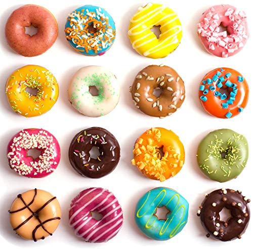 2 Pcs Moldes de Silicona para Donuts, 6 Cavidades, Molde para Pasteles Molde para Hornear Molde para Donut,per Magdalenas Gelatina Galletas