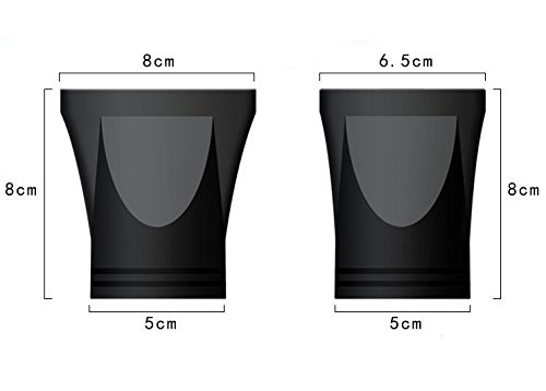 2 piezas boquilla de plástico de diferente tamaño para la sustitución de la boquilla del secador de pelo del salón de belleza.