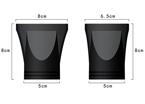 2 piezas boquilla de plástico de diferente tamaño para la sustitución de la boquilla del secador de pelo del salón de belleza.