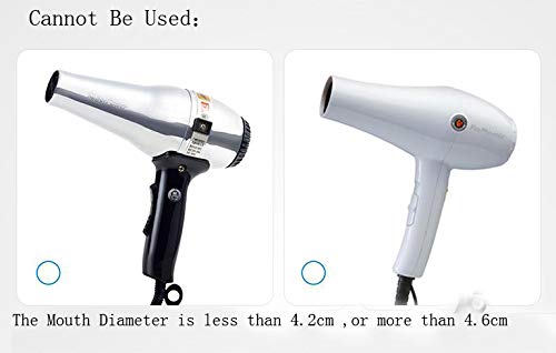 2 piezas boquilla de plástico de diferente tamaño para la sustitución de la boquilla del secador de pelo del salón de belleza.