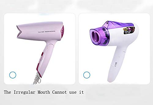 2 piezas boquilla de plástico de diferente tamaño para la sustitución de la boquilla del secador de pelo del salón de belleza.