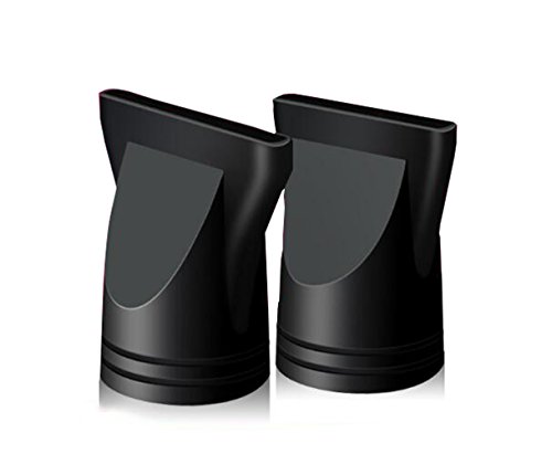 2 piezas boquilla de plástico de diferente tamaño para la sustitución de la boquilla del secador de pelo del salón de belleza.