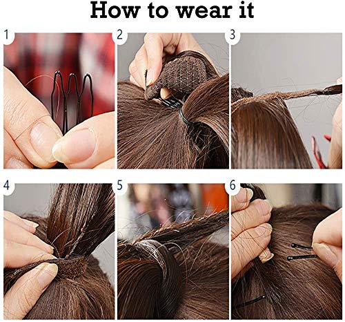 2 piezas de 32 pulgadas de largo, negro, rizado, cola de caballo, extensión de cabello, envoltura alrededor de extensiones de cola de caballo, clip sintético en cola de caballo para mujeres