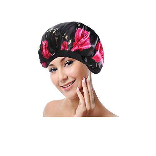 2 Piezas de Gorro de Satén de Banda Ancha Gorra de Dormir de Noche Suave para Mujeres y Chicas,Adecuado Para Gorras de Maquillaje, Cáncer, Quimioterapia, Pérdida de Cabello