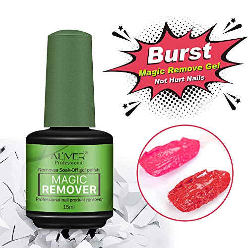 2 Piezas de Removedor de Esmalte de Uñas Mágico, Profesional Elimina el Esmalte de Gel Remojo en 3-5 Minutos, Fácil y Rápidamente, NO Dañe Sus Uñas