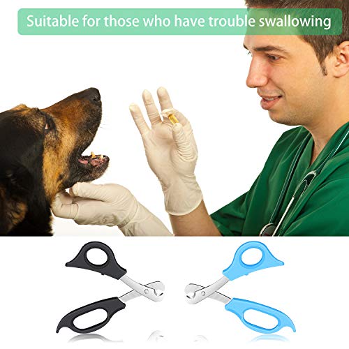 2 Piezas Divisor de Pastilla Cortador Tijera de Píldora con Cuchilla de Acero Inoxidable y Mango Ergonómico para Dosificación Precisa de Pequeñas Píldoras Vitaminas Ancianos Niños Mascotas Viaje