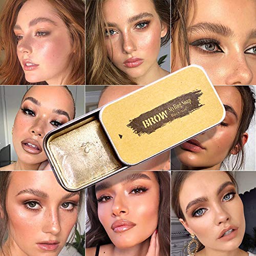 2 Piezas Jabón para Cejas, Eyebrow Soap Kit, Gel para Jabones de Cejas en 3D Crema, con Cepillo Jabón para dar Forma a Las Cejas,Impermeable de Larga Duración