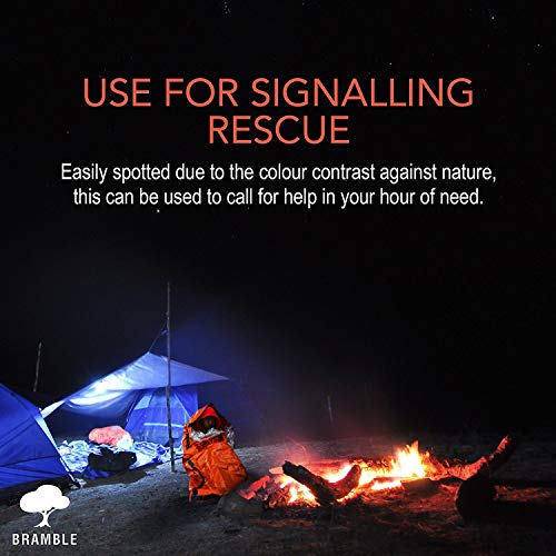 2 Premium Saco de Dormir de Emergencia - Sacos de Vivac, Supervivencia Impermeable Manta - Aislamiento Térmico – Alta Visibilidad, Portátil, Ligero y Resistente| Camping Al Aire Libre Senderismo.