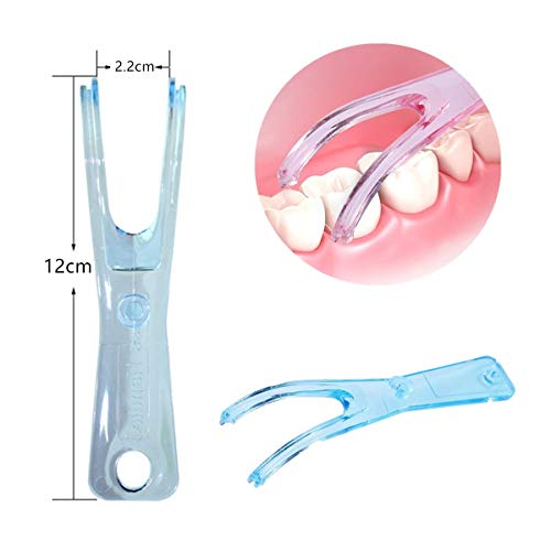 2 soportes de hilo dental reutilizables en forma de Y