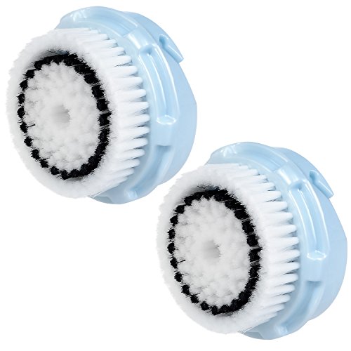 2 x cabezas de cepillo E-Cron®. Cabezal de cepillo para la limpieza facial para la piel delicada de Clarisonic (Delicate). Compatible con Mia 1, 2, 3 (Aria), SMART Profile, Alfa Fit, Plus, Sonic Radiance.